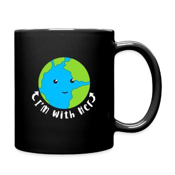 Climate Change Earth Day Environmental Protection Eco Organic Earth - Full Colour Mug - black - Right