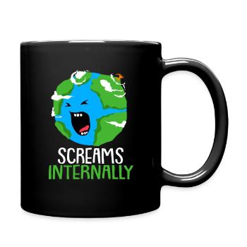 Climate Change Earth Day Environmental Protection Eco Organic Earth - Full Colour Mug - black - Right