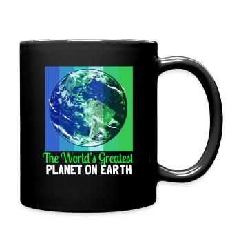 Climate Change Earth Day Environmental Protection Eco Organic Earth - Full Colour Mug - black - Right