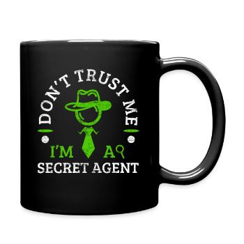 Geheimagent Spionage Agent Geschenk Geschenkidee - Tasse einfarbig - Schwarz - Rechts