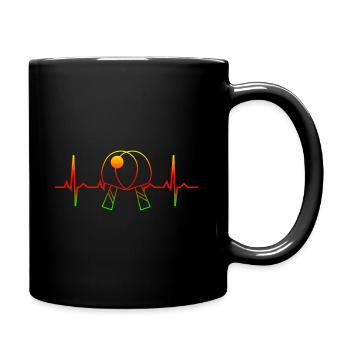 Ping-à-table Coeur cardiaque - Mug uni - noir - Droite