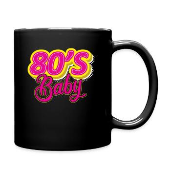 Années 80 Bébé Années 80 Retro Glow - Mug uni - noir - Droite