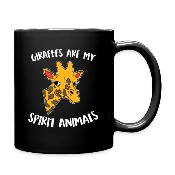 Girafe Drôle Doux Amour des animaux Cadeau - Mug uni - noir - Droite