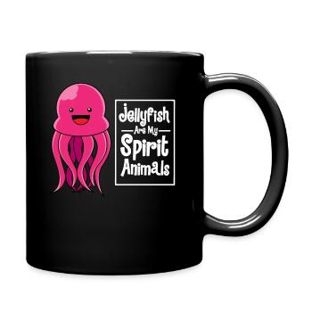 Qualle Quallen Süße Meduse Liebhaber Meer Geschenk - Tasse einfarbig - Schwarz - Rechts