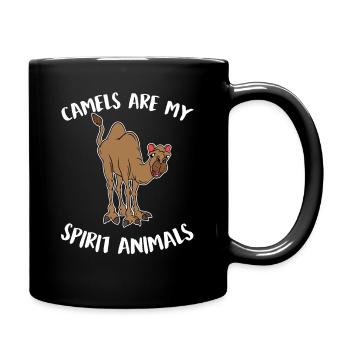 Chameau Chameaux Amour des animaux Amants Cadeau - Mug uni - noir - Droite