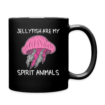 Qualle Quallen Süße Meduse Liebhaber Meer Geschenk - Tasse einfarbig - Schwarz - Rechts