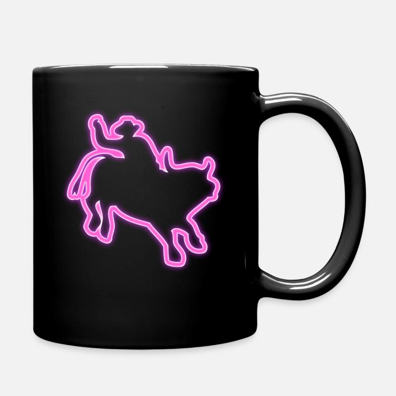 Néon Rodeo Shirt Idées Cadeaux cow-boy - Mug uni - noir
