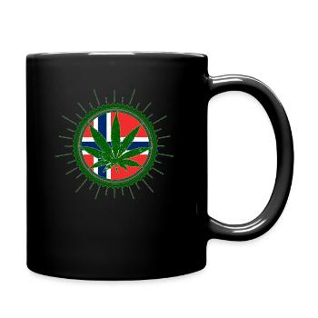 Norway Norwegen Cannabis - Tasse einfarbig - Schwarz - Rechts