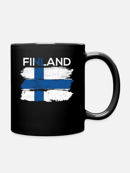 Finnland - Tasse einfarbig - Schwarz