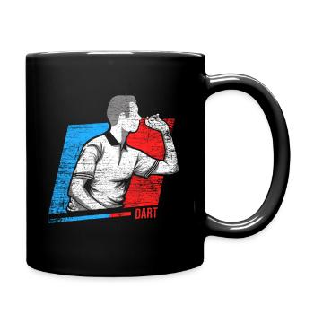 darts player - Full Colour Mug - black - Right