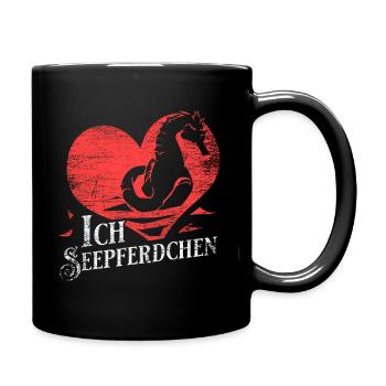 Seahorse love gift - Full Colour Mug - black - Right