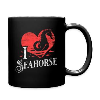 Seahorse gift - Full Colour Mug - black - Right