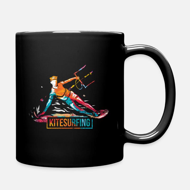 Cadeau polygone de kitesurf - Mug uni - noir