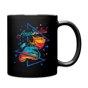 Anesthésiste en polygone - Mug uni - noir - Droite