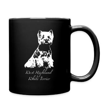 West Highland White Terrier - Full Colour Mug - black - Right