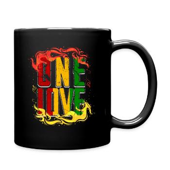 a love reggae colors cool gift - Full Colour Mug - black - Right