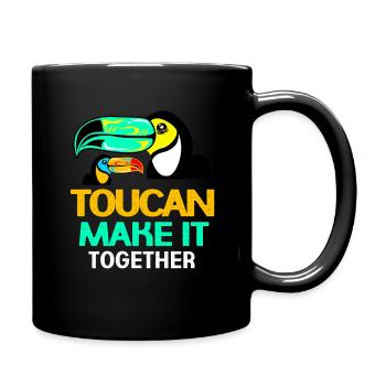 Tukan Geschenk Dschungel Tropisch Vögel Schnabel - Tasse einfarbig - Schwarz - Rechts