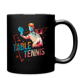 Table tennis polygon gift - Full Colour Mug - black - Right