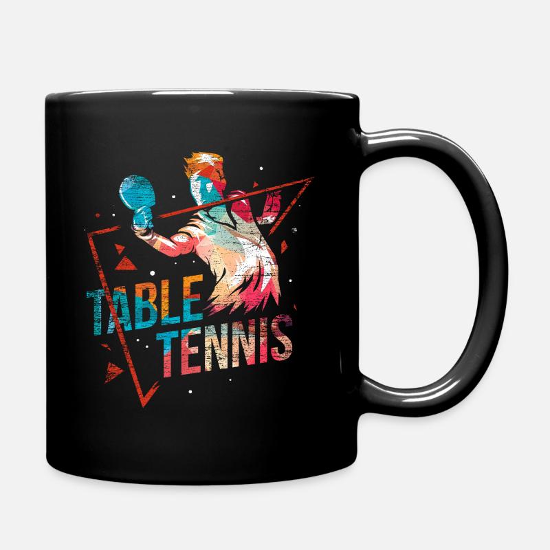 Tischtennis Polygon Geschenk - Tasse einfarbig - Schwarz