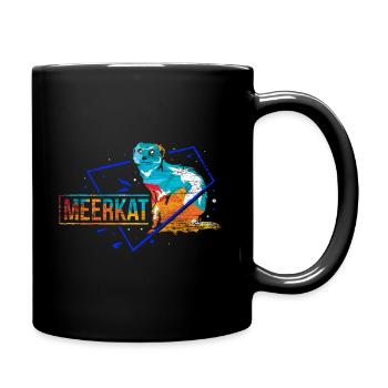 Meerkat polygon gift - Full Colour Mug - black - Right