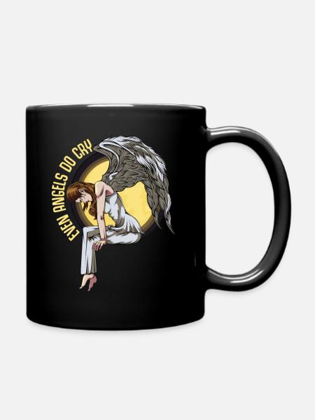 Engel - Tasse einfarbig - Schwarz
