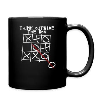 Think Outside The Box I Besonders I Einzigartig - Tasse einfarbig - Schwarz - Rechts