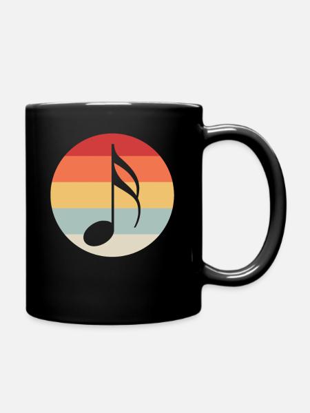 Musiknote - Tasse einfarbig - Schwarz