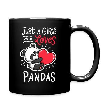 Panda - Tasse einfarbig - Schwarz - Rechts