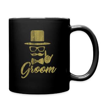 Groom bachelor party - Full Colour Mug - black - Right