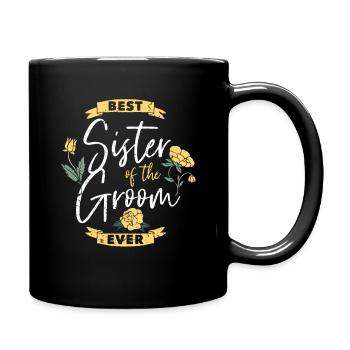 Groom sister wedding support - Full Colour Mug - black - Right