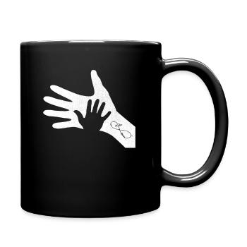 Handprint Maman Enfant Infinty Tatoo Fête des Mères - Mug uni - noir - Droite