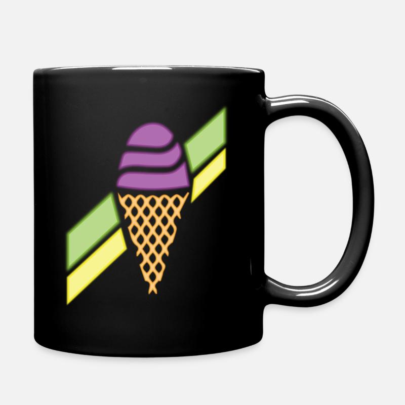 ICE CREAM NEON EIS BAR REKLAME RETRO VINTAGE - Tasse einfarbig - Schwarz