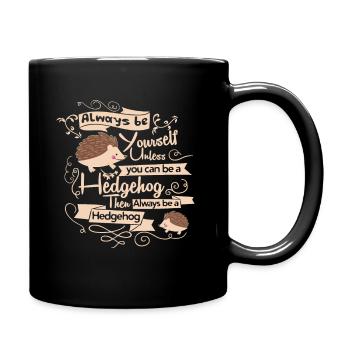 hérisson - Mug uni - noir - Droite