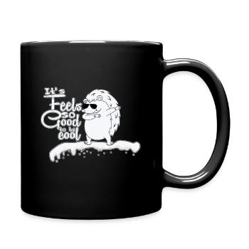 Igel Geschenke Stacheln Kugel Niedlich cool Tier - Tasse einfarbig - Schwarz - Rechts