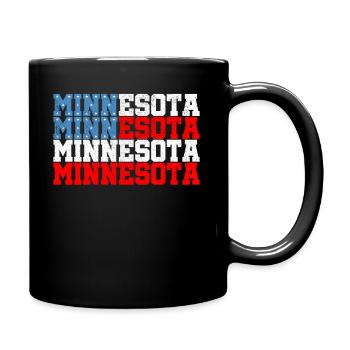 Minnesota - Tasse einfarbig - Schwarz - Rechts