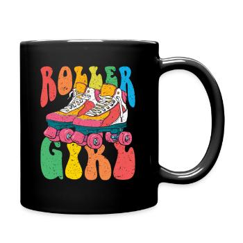 Roller Girl - Années 70, Seventies, Nostalgia Design - Mug uni - noir - Droite