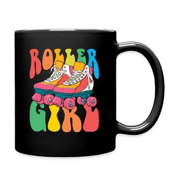 Roller Girl - Années 70, Seventies, Nostalgia Design - Mug uni - noir - Droite