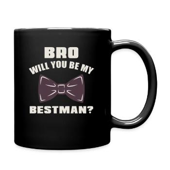 Marié meilleur homme frère - Mug uni - noir - Droite