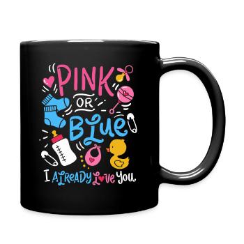 Gender Reveal - Tasse einfarbig - Schwarz - Rechts