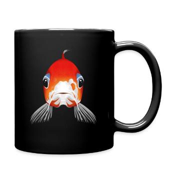 Koi Fish - Tasse einfarbig - Schwarz - Rechts