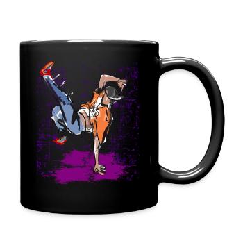 Breakdance HipHop musik Rhythmus - Tasse einfarbig - Schwarz - Rechts