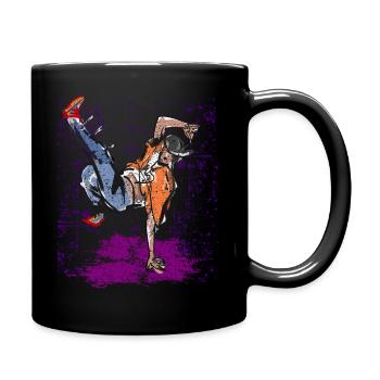 Breakdance HipHop - Tasse einfarbig - Schwarz - Rechts