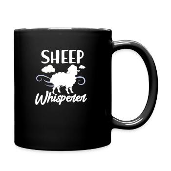 Schaf - Tasse einfarbig - Schwarz - Rechts