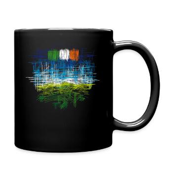 Irland Landschaft - Tasse einfarbig - Schwarz - Rechts