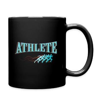 Athlète de gymnastique sport course à pied course à pied - Mug uni - noir - Droite