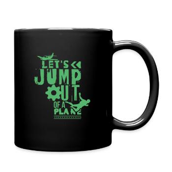 Tandem Skydive Skydiving Parachute Sport - Full Colour Mug - black - Right