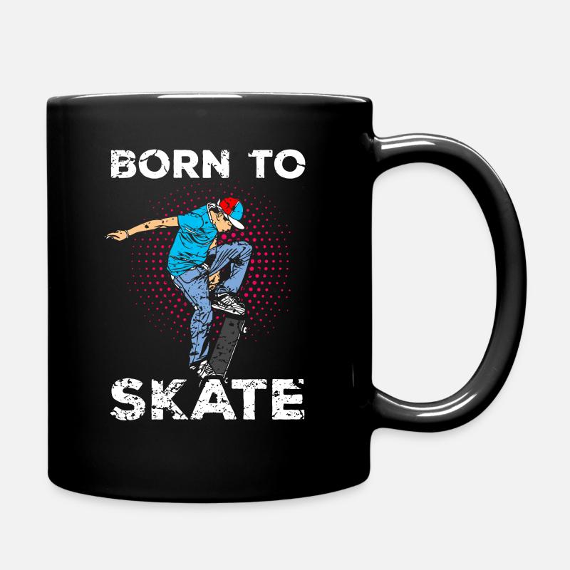 Skater Skateboard - Tasse einfarbig - Schwarz