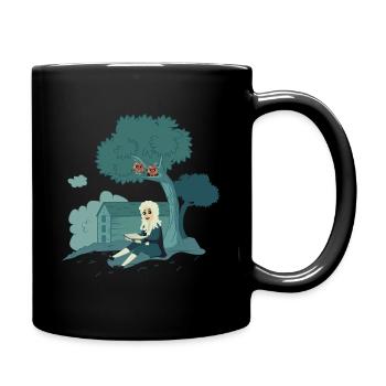 Un physicien et des pommes - Mug uni - noir - Droite