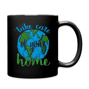 Earth Day - Tag der Erde - Tasse einfarbig - Schwarz - Rechts