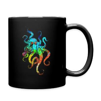 Octopus octopus octopus sea ocean - Full Colour Mug - black - Right